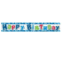 Banner "Happy Birthday - blue"; 1.8 m EOL