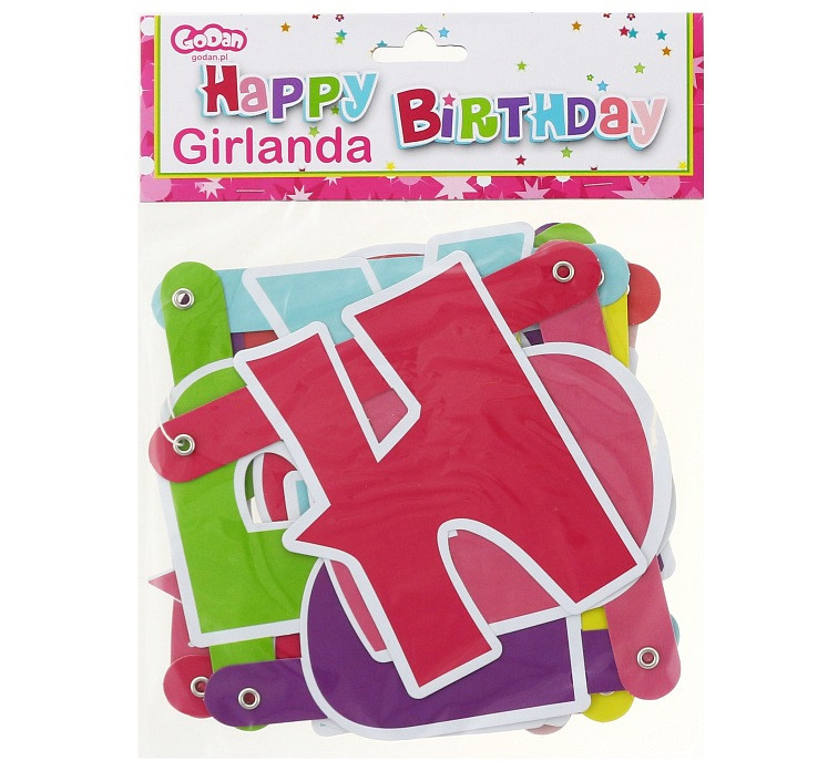 Garland "Happy Birthday - pink" EOL