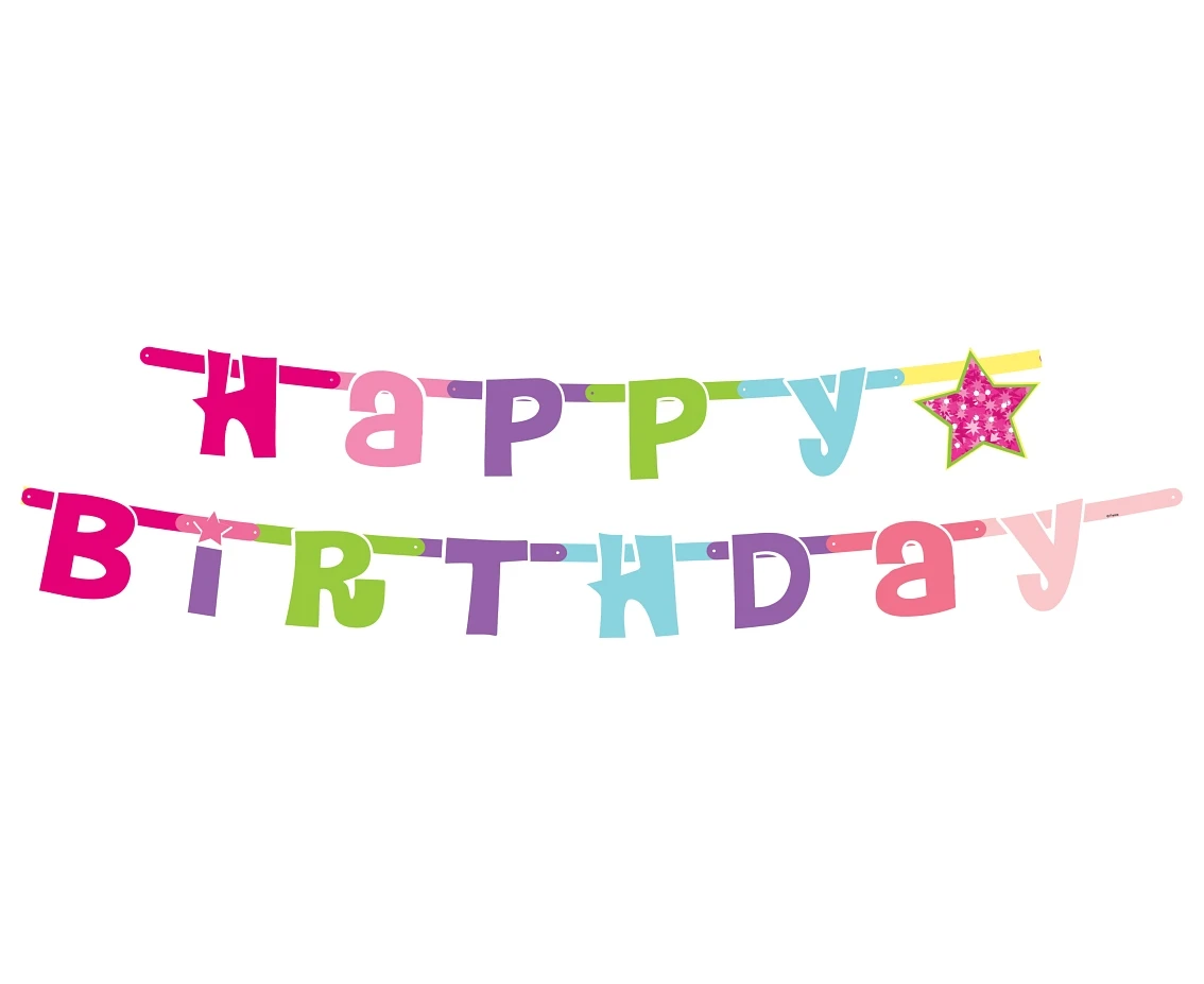 Garland "Happy Birthday - pink" EOL