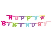 Garland "Happy Birthday - pink" EOL