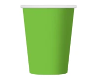 Paper cups, solid colour pistachio, 250 ml / 6 pcs