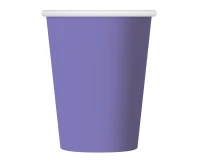 Paper cups, solid colour, lavender, 250 ml/ 6 pcs