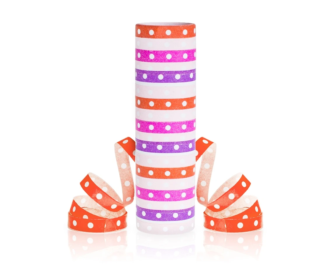 Streamer "Pink-red dots and stripes", 18p/4m