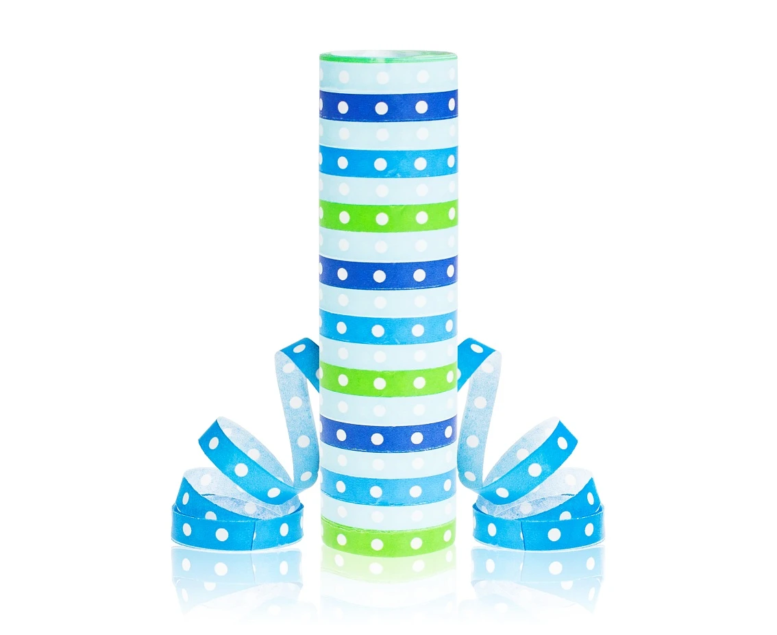 Streamer "Blue-green dots and stripes", 18p/4m