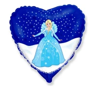 Foil balloon 18" FX - Snow Land - Princess (blonde),  unpacked (flat) EOL