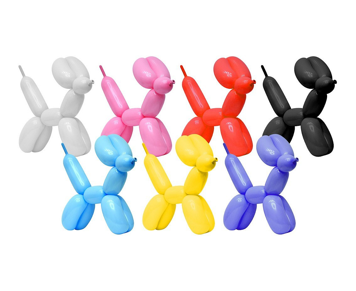 Balony Gemar, rurki włoskie twister mix, 100szt.