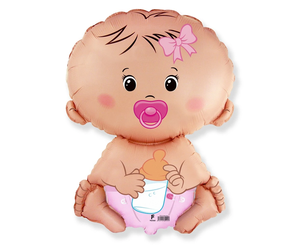 Foil balloon 24" FX - Baby Girl,  unpacked (flat)