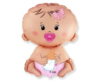 Foil balloon 24" FX - Baby Girl,  unpacked (flat)
