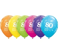 Balloons Anagram 11", QL "80", pastel mix tropical, 6 pcs EOL