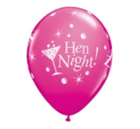 Balloons Anagram 11", QL "Hen Night", pastel cranberry, 6pcs EOL