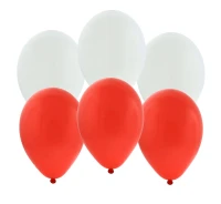 Balloon red and white, PZPN 10 pcs.