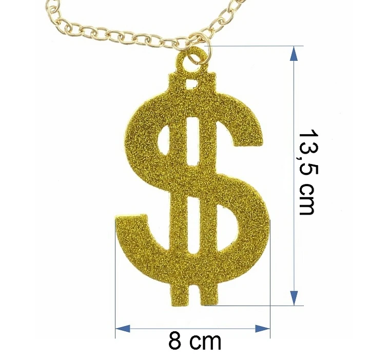 Jumbo dollar on the neck