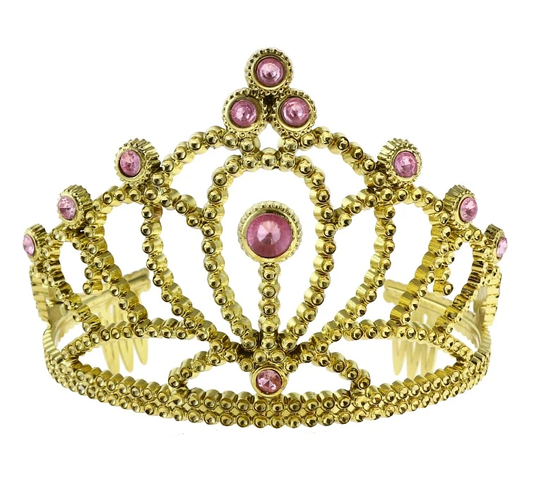 Diadem with pink pearls