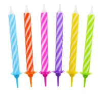 Birthday candles Spiral Shape, 12/12, 8.0 cm