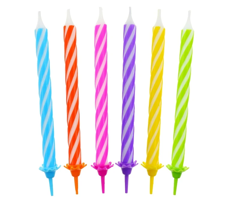 Birthday candles "spiral model", 24/12, 6,0 cm