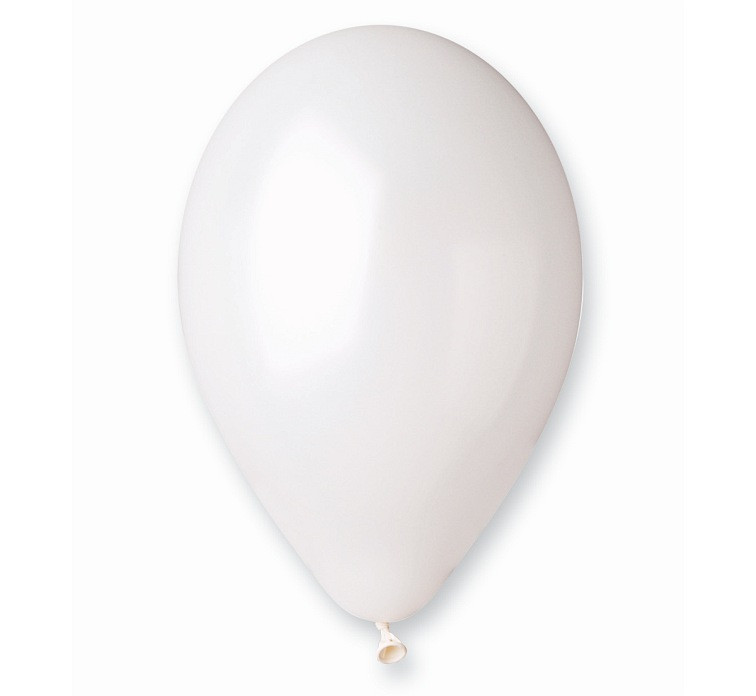 Balloons Gemar 12", metallic pearl-white, 100pcs