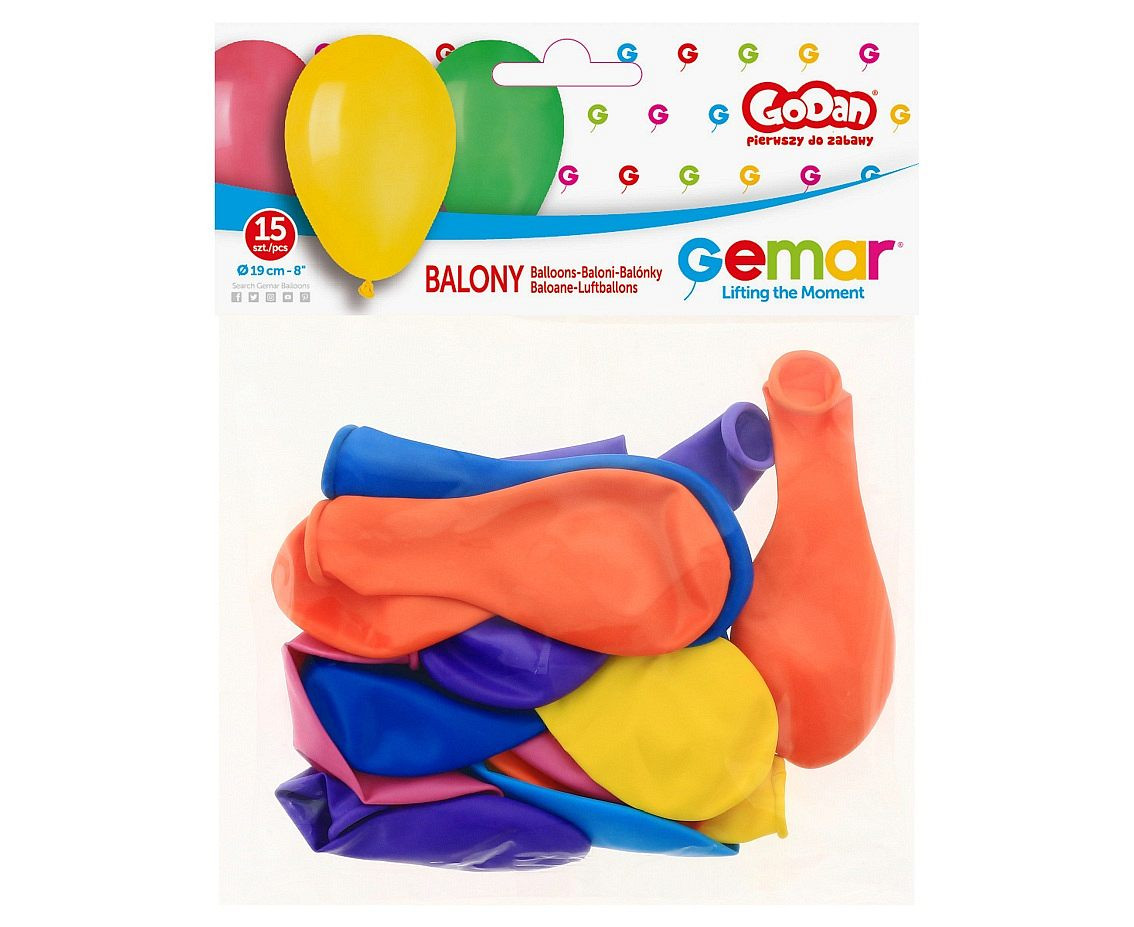 Balloons Gemar 5", pastel set "kasia 15", 15 pcs