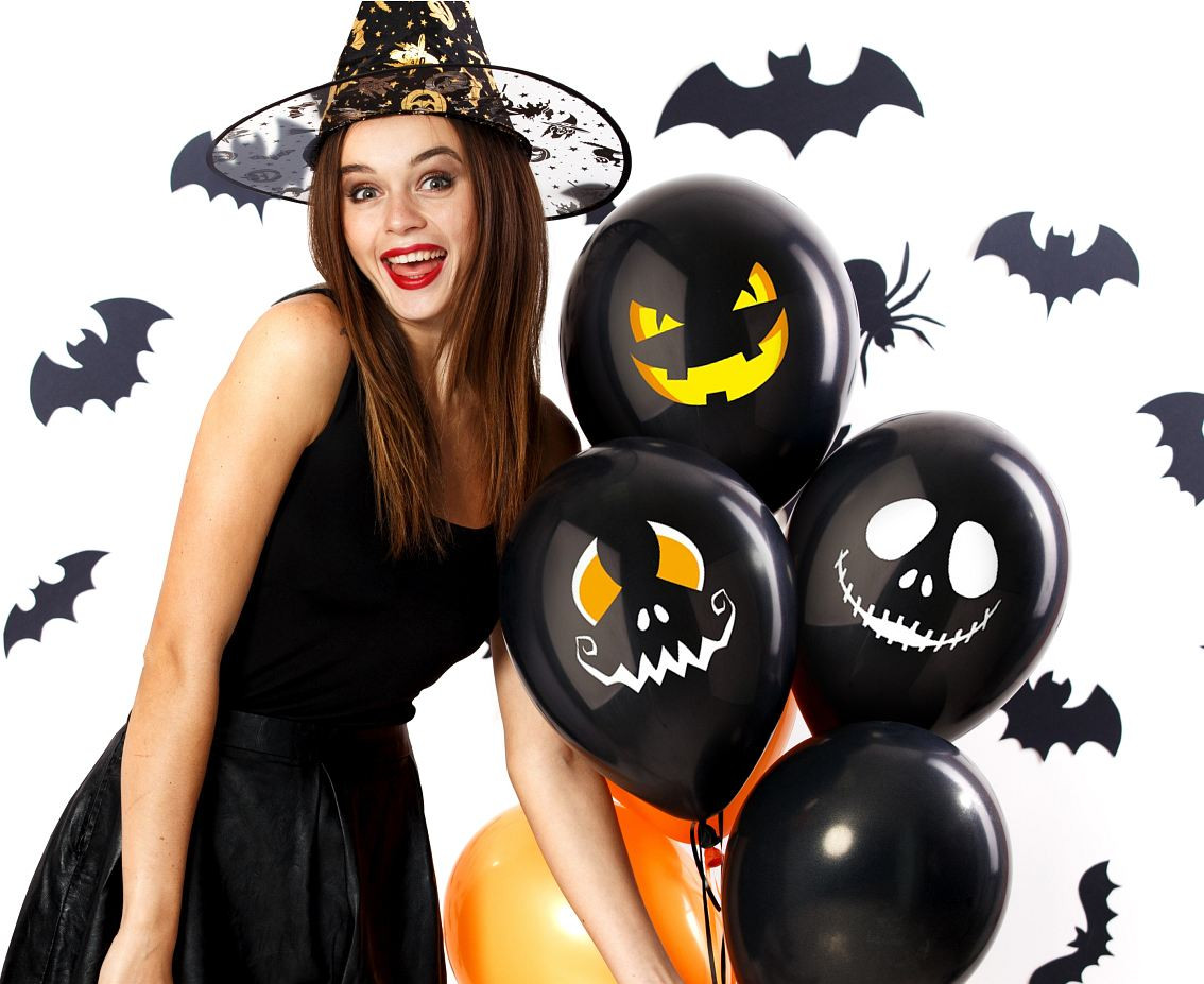 Balloons Gemar 12", pastel premium balloon halloween faces, 3pcs