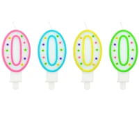 Candle number with dots 0, 8 cm