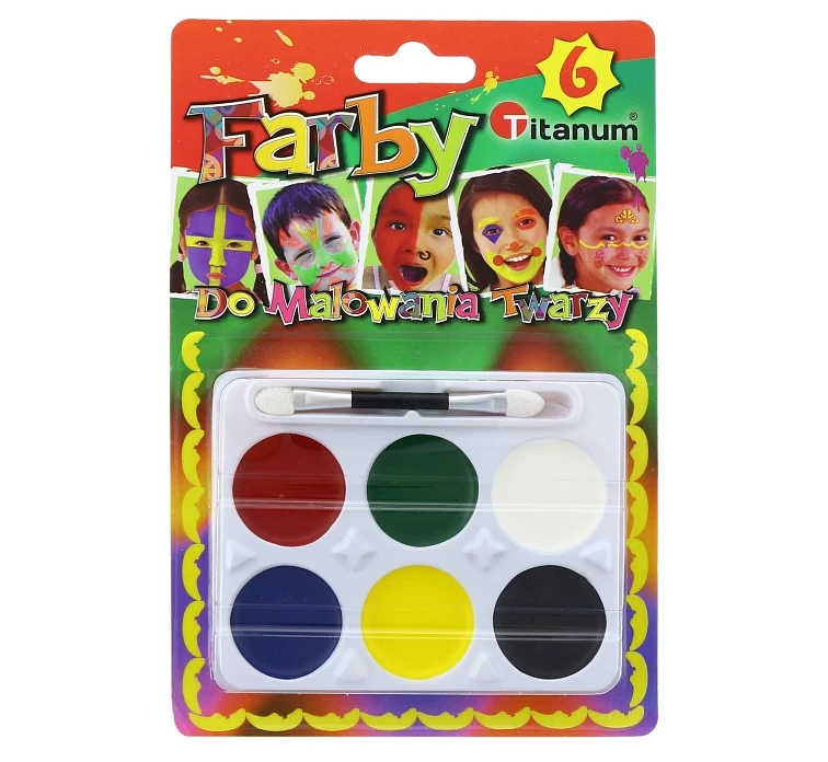 Paints for face and body painting 6 col.
