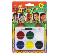 Paints for face and body painting 6 col.