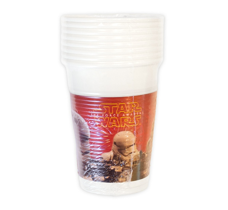 Plastic cups "Star Wars The Force Awakens", 8 pcs