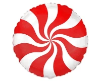 Foil balloon 18" FX - Lollipop, red,  unpacked (flat)