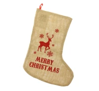 Christmas sock jute Reindeer, size: 44.5 cm