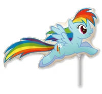 Foil balloon 14" FX - My Little Pony: Rainbow Dash,  unpacked (flat)