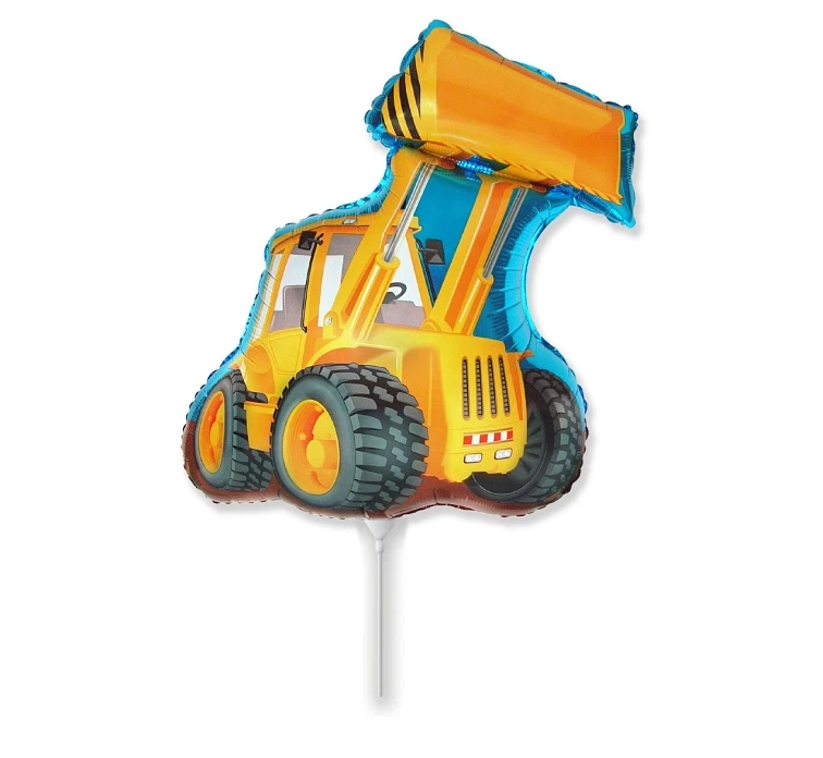 Foil balloon 14" FX - Excavator,  unpacked (flat)