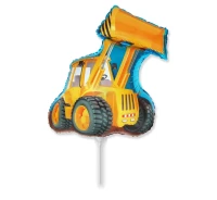 Foil balloon 14" FX - Excavator,  unpacked (flat)
