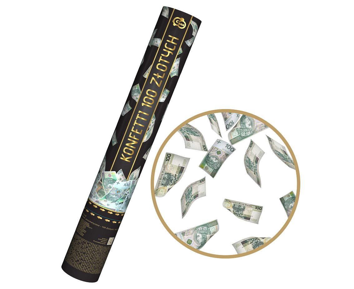 Pneumatic confetti - 100 PLN / 40 cm