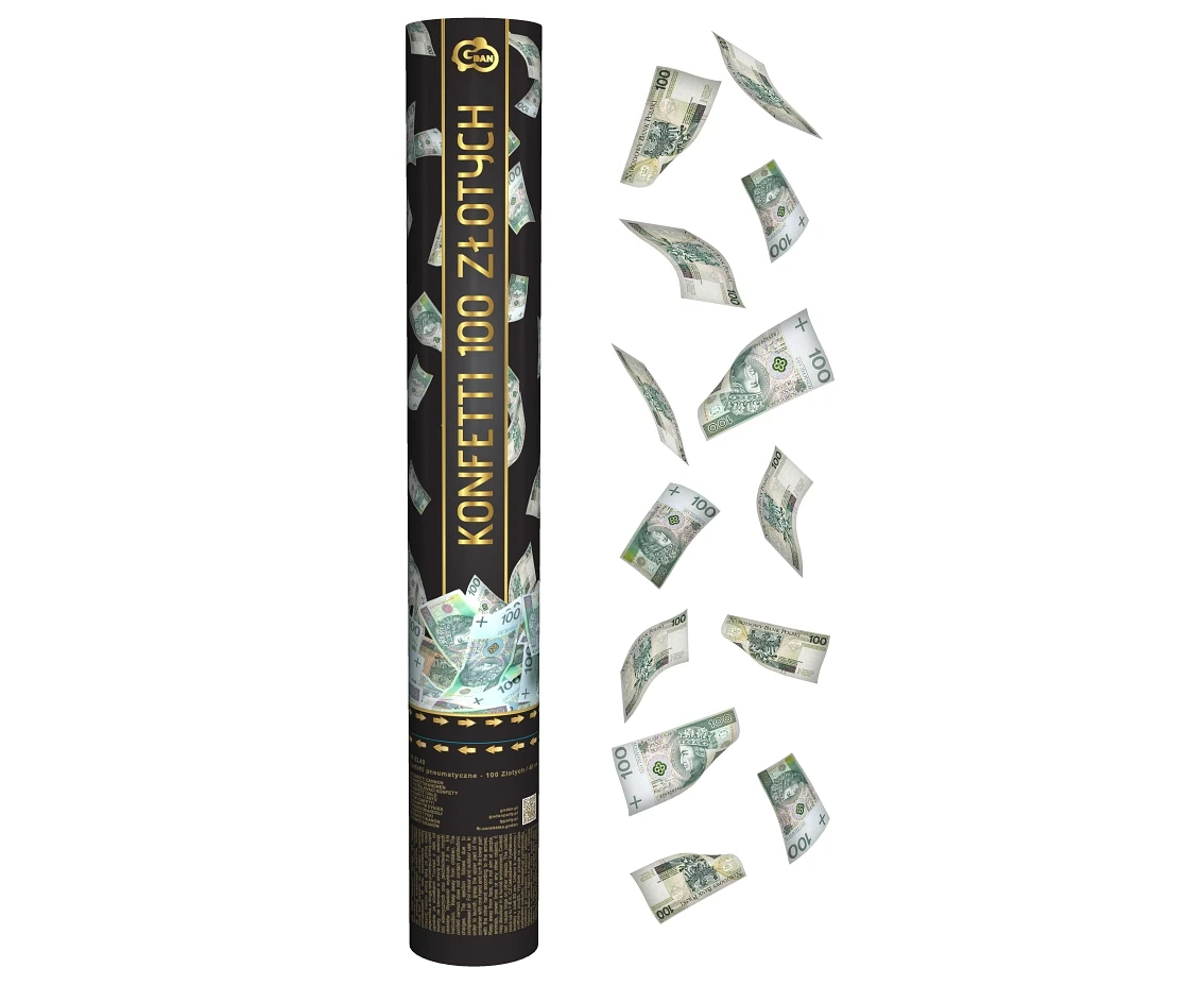 Pneumatic confetti - 100 PLN / 40 cm
