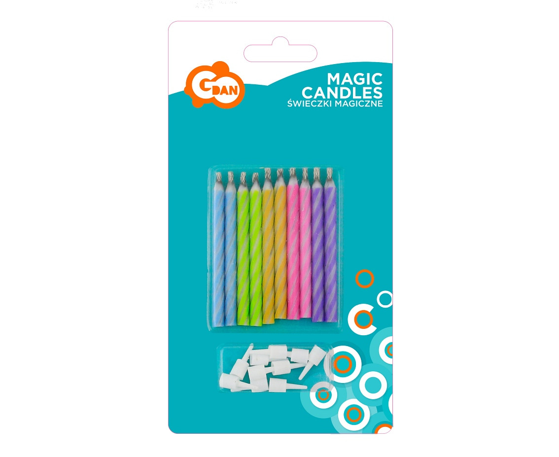 Magic Candles, Pastel, 10 Pcs