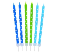 Birthday Candles Polka Dots, blue/green, , 10 cm, 24/24