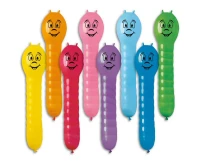 Balloons Gemar, pastel earthworm with horns, 50pcs