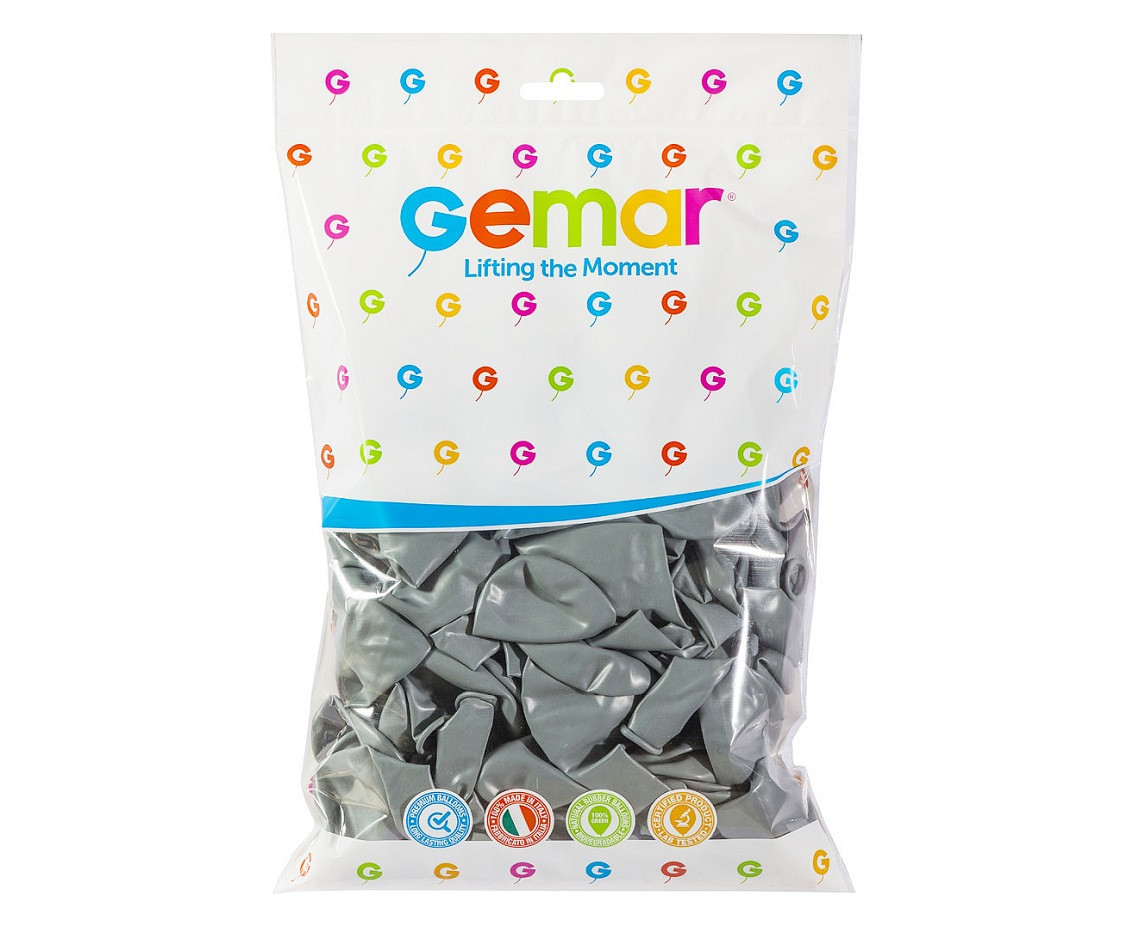 Balloons Gemar 10", pastel gray, 100pcs