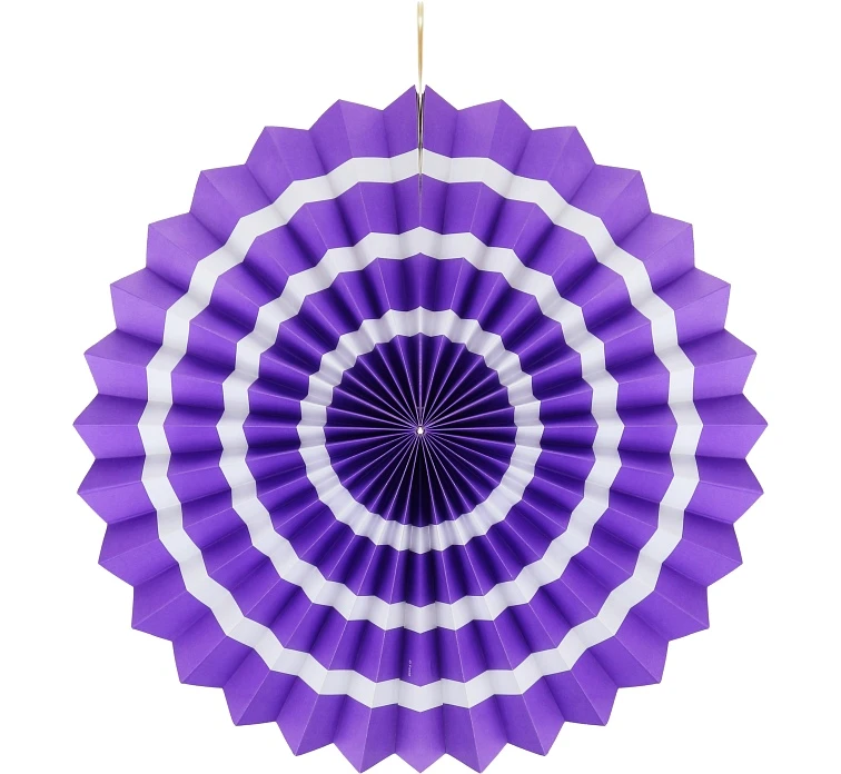 Decorative rosette "White stripe" , lavender, Wed. 40 cm" EOL