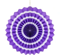 Decorative rosette "White stripe" , lavender, Wed. 40 cm" EOL