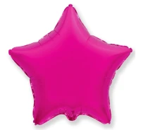Foil balloon 18" FX - Star (dark pink),  unpacked (flat)