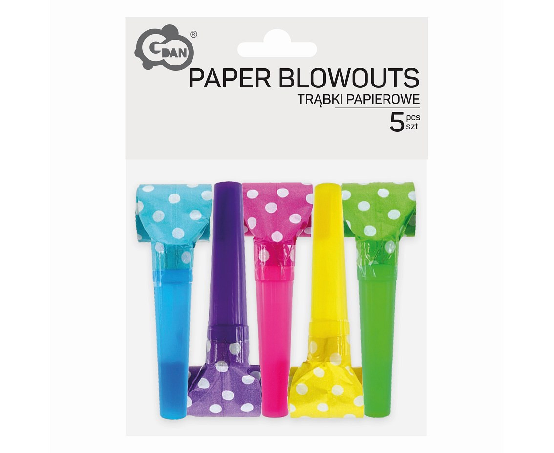 Set party blowouts, dots, 5 pcs