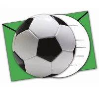 Invitations with an envelope "Football Party" 6 pcs EOL