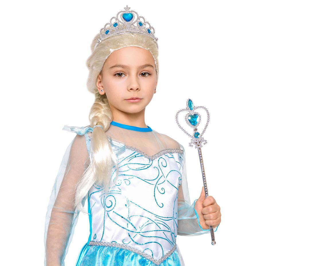 Silver Wand with blue stones, 32 cm
