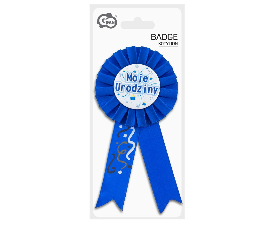 My Birthday badge, blue
