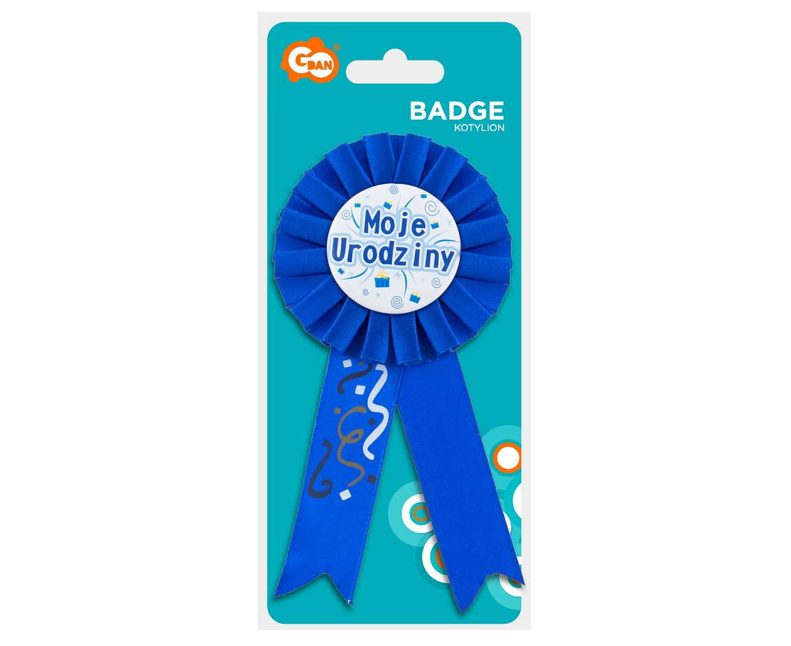 My Birthday badge, blue