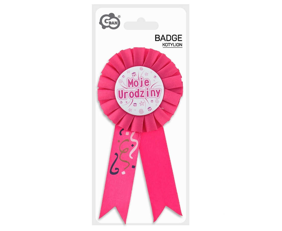 My Birthday badge , pink