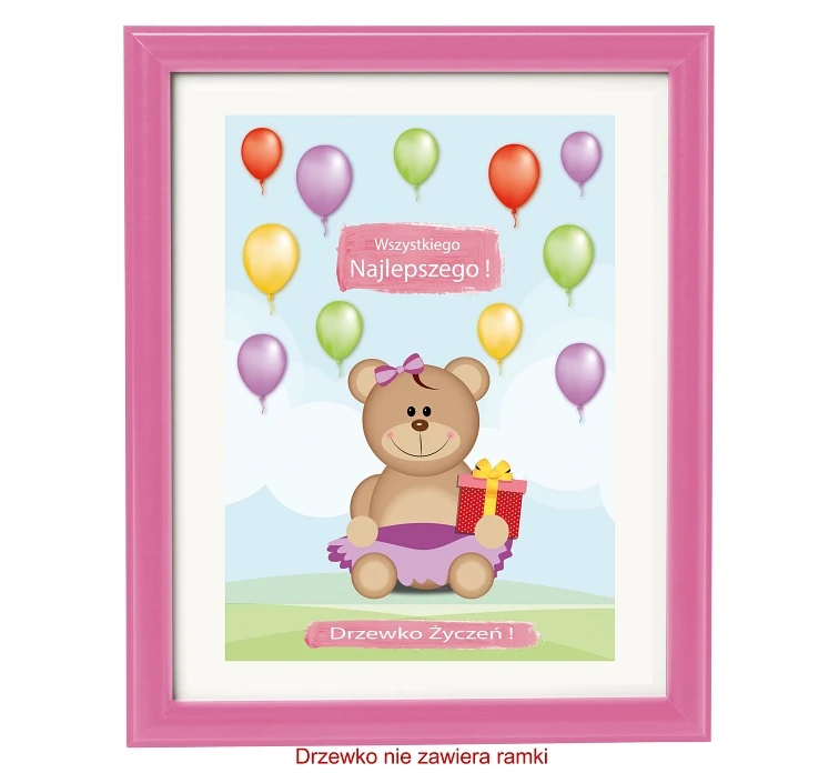 Wish Tree "My 1 Birthday" pink