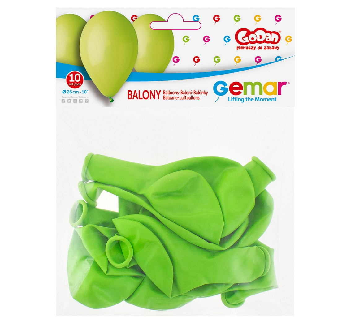 Balloons Gemar 10", pastel premium pastel pistachio, 10pcs