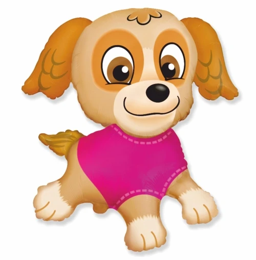 Foil balloon 24" FX - Puppy,  unpacked (flat)