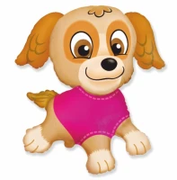 Foil balloon 24" FX - Puppy,  unpacked (flat)